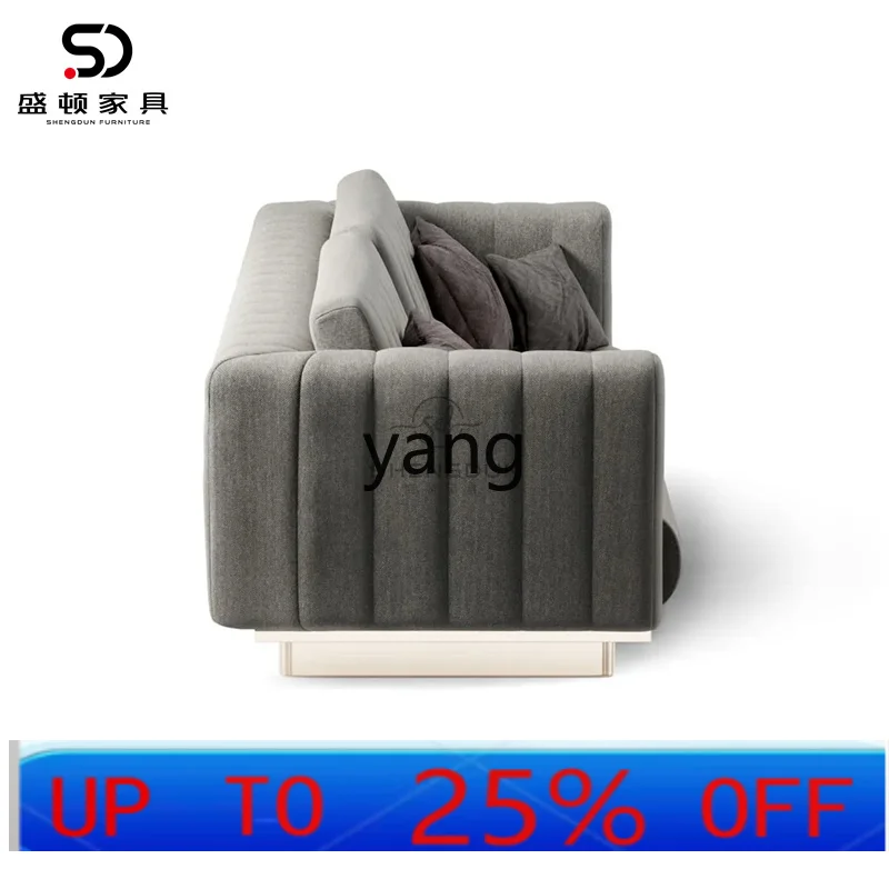 

CX Italian light luxury home living room fabric sofa sales office metal bottom frame leisure sofa