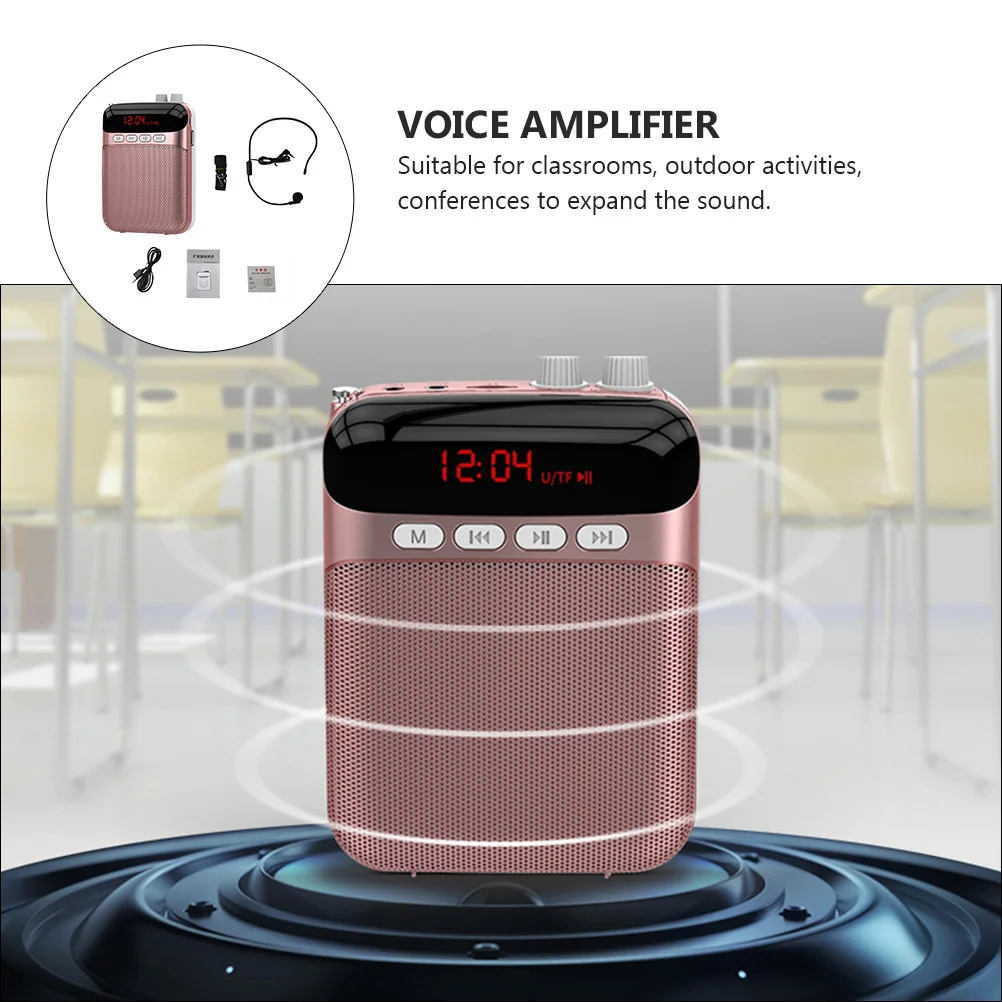 

Amplifier Portable Wireless Speaker ABS Plastic Small Size Loud Voice Reduction Rechargeable Teacher
