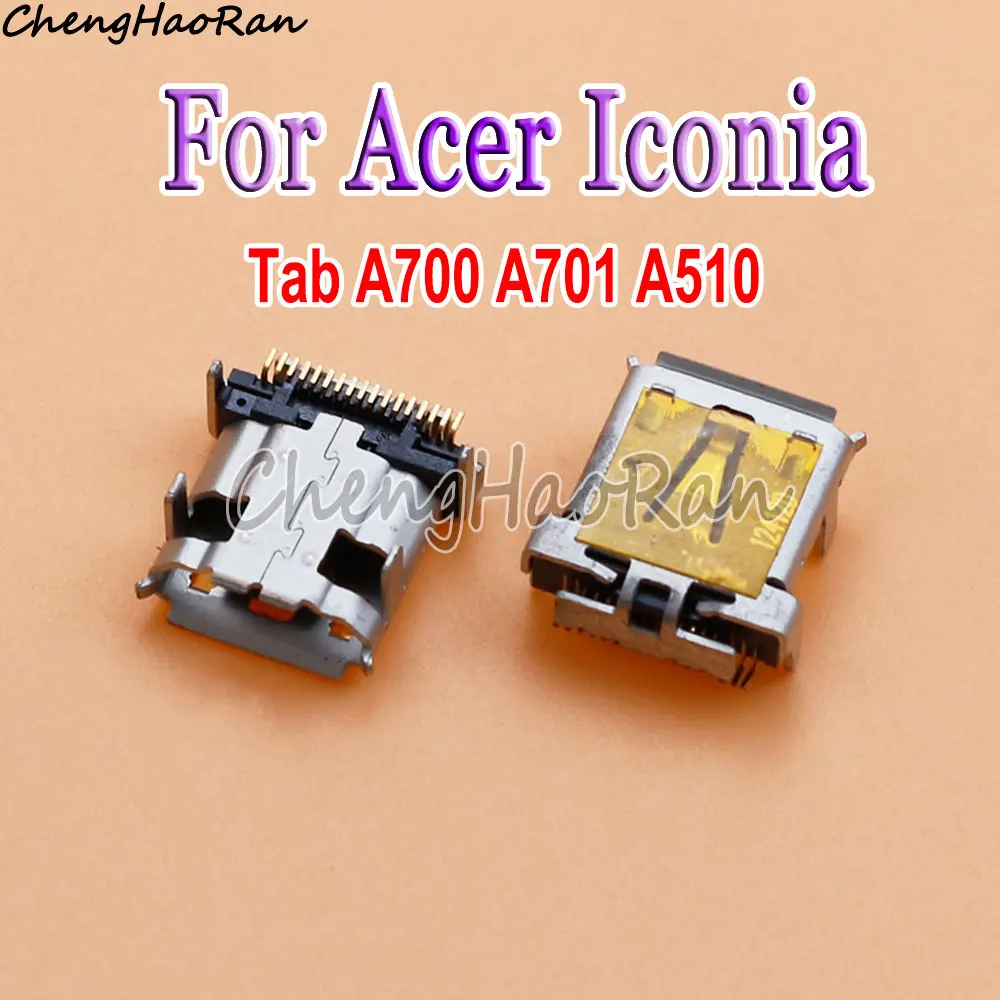 

2 Pcs USB Jack Interface Connector For Acer Iconia Tab A700 A701 A510 Tail Plug 17 Pin Female USB Charging Port Plug Connector