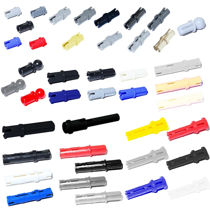 Building Block Bricks Connector Bolt Pin with Friction Peg Cross Axle Technical Accessories MOC Parts Assemble Particles Toy