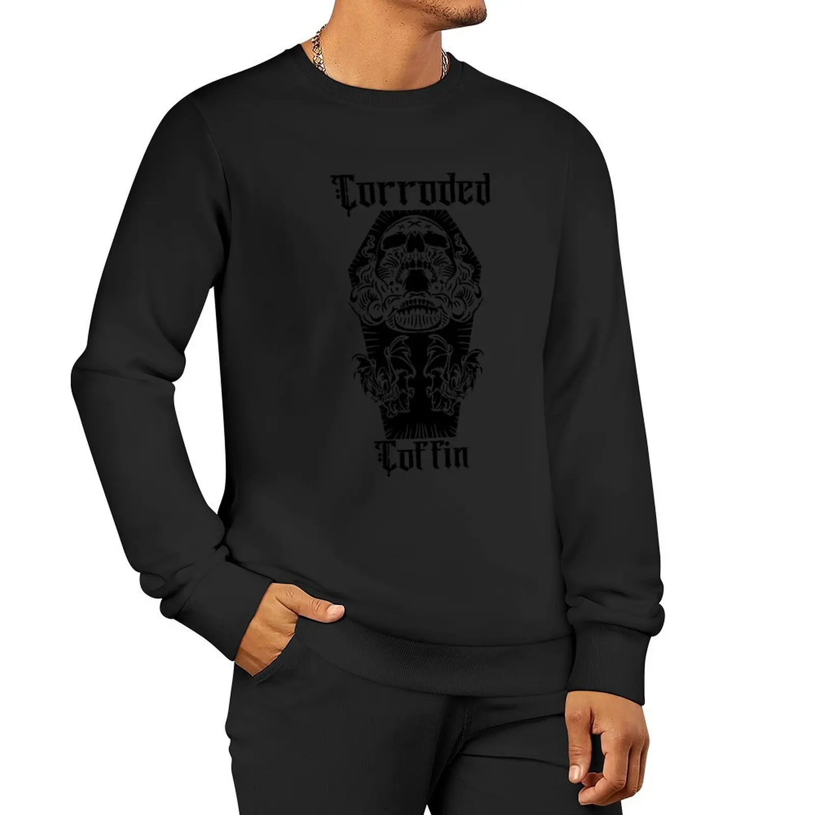 

Corroded coffin Pullover Hoodie autumn clothes aesthetic sweatshirts