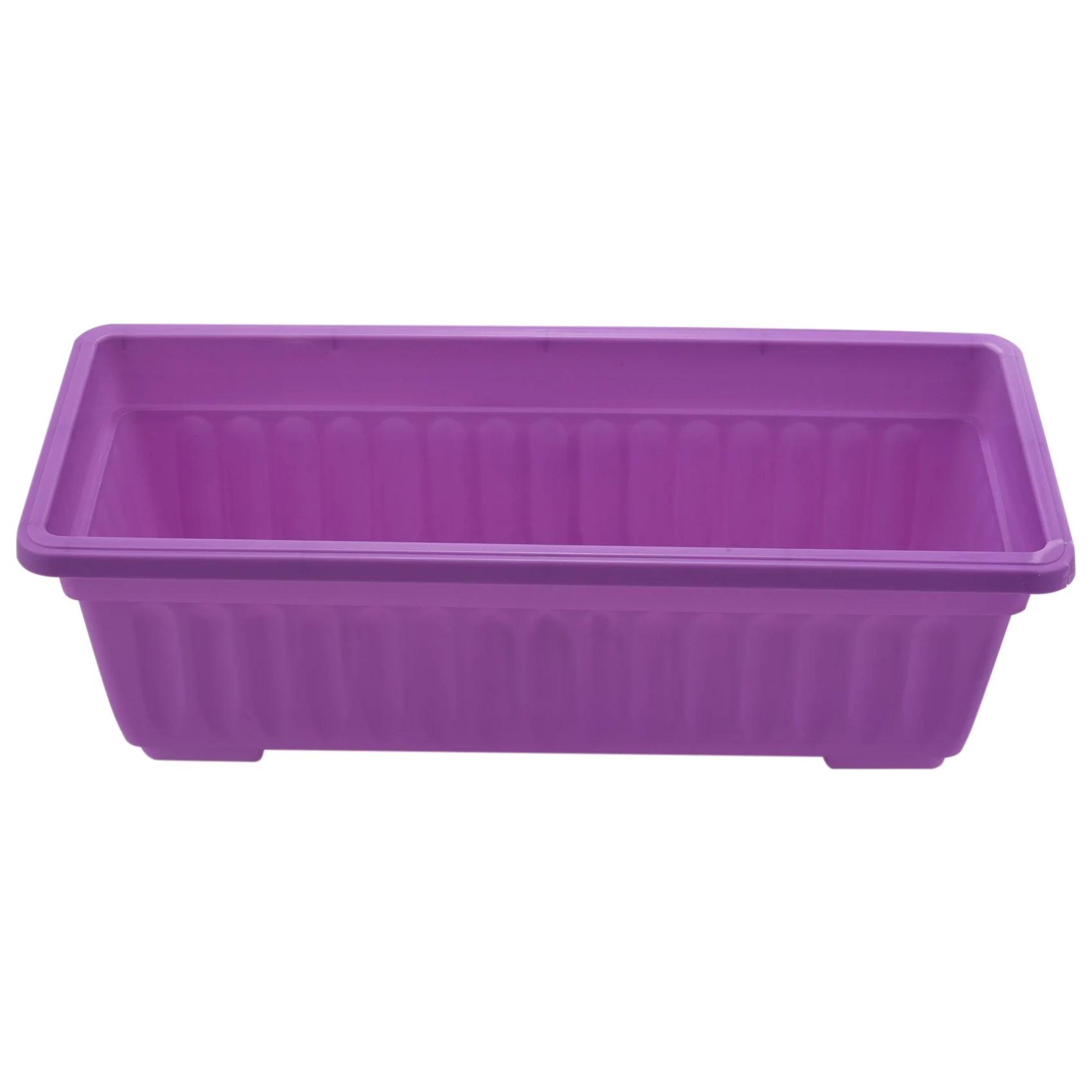 

【Limited Time Offer】3Pcs 17 Inches Purple Flower Window Box Plastic Vegetable Planters For Window Sill, Patio, Garden, Home Deco