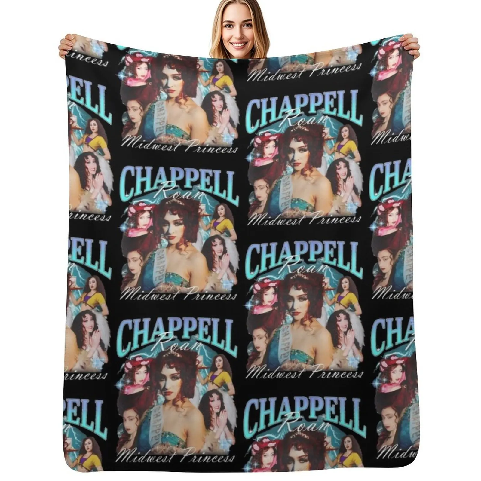Chappell Roan Midwest Princess Retro Throw Blanket Furrys decorative Extra Large Throw Soft Plush Plaid Multi-Purpose Blankets