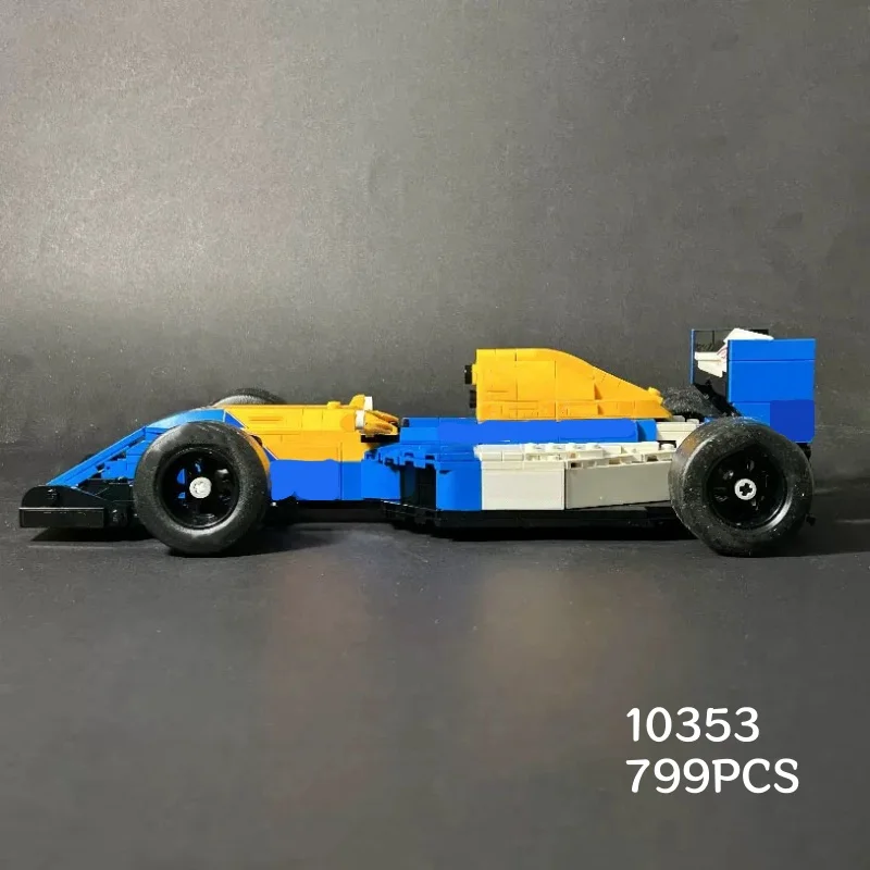 الإبداعية صالح 10353 ويليامز فريق FW14B نيجل مانسل 799 قطعة سيارة زرقاء اللبنات نموذج لعبة الطوب هدايا عيد الميلاد