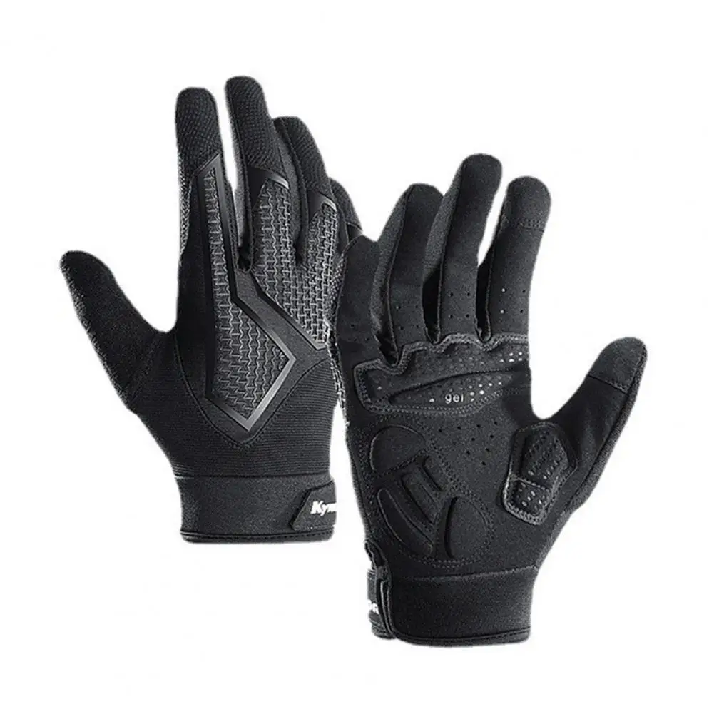 

1 Pair Excellent Touch-Screen Mountain Bike Racing Gloves No Odor Ridding Gloves Wide Application Birthday Gift