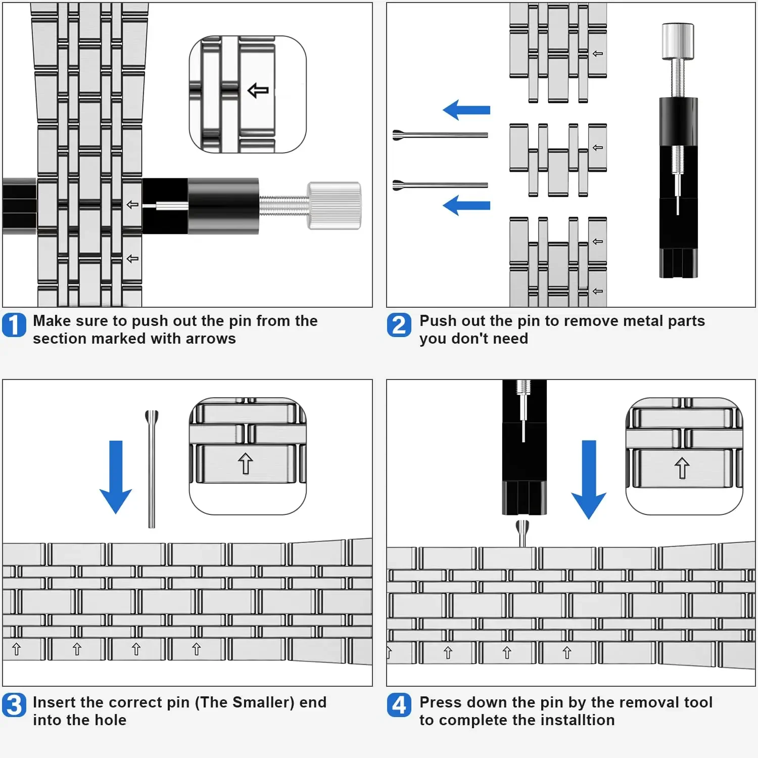 Correa de acero inoxidable para Samsung Galaxy Watch 7 Ultra 47mm, Correa de repuesto, Correa para reloj Ultra, Correa de Metal