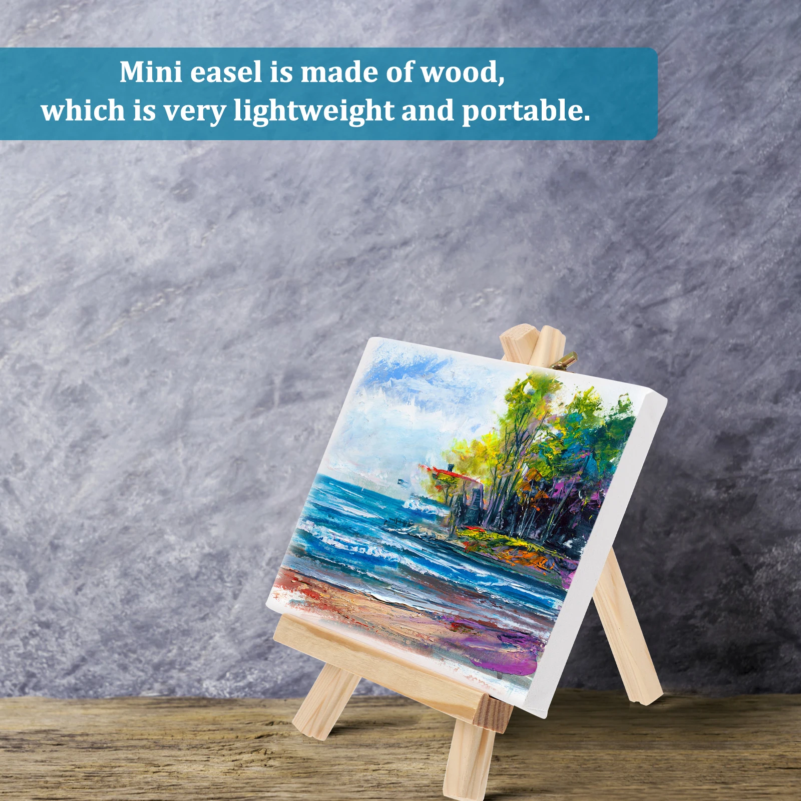 

Wooden Easel Canvas Panel Stand Tabletop Easels for Painting Small Picture Display