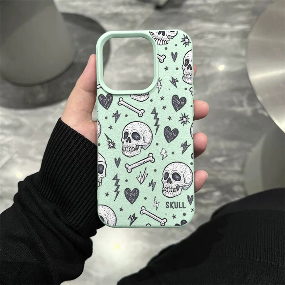 Skelettknochen-Handyhülle für iPhone 17 16 15 14 13 12 11 Pro Max 16 15 14 Plus 17 16 15 14 13 12 Pro 17Air Silikon-Matt-Cover – Detail 10