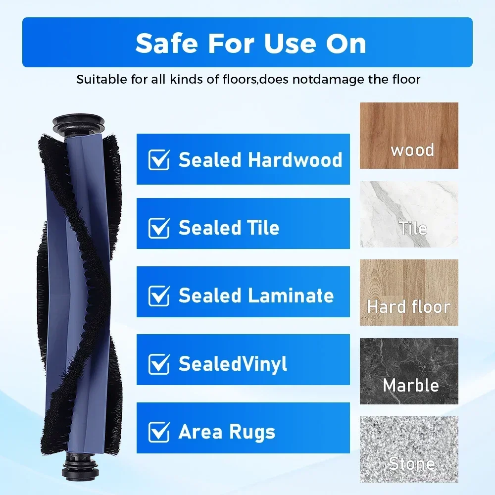 Kit for Eufy X10 Pro Omni Robot Vacuum Accessory Roller Brush Side Brushes HEPA Filters Dust Bags Mop Pads Replacement Parts