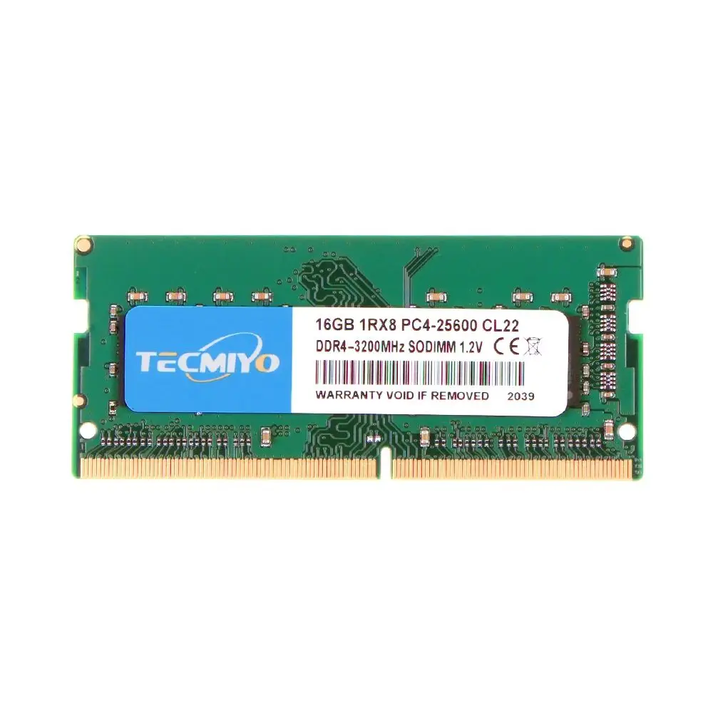 TECMIYO 16GB DDR4 3200MHz Sodimm Ram PC4-25600S Notebook Memory RAM 1RX8 1.2V for Laptop -1pc