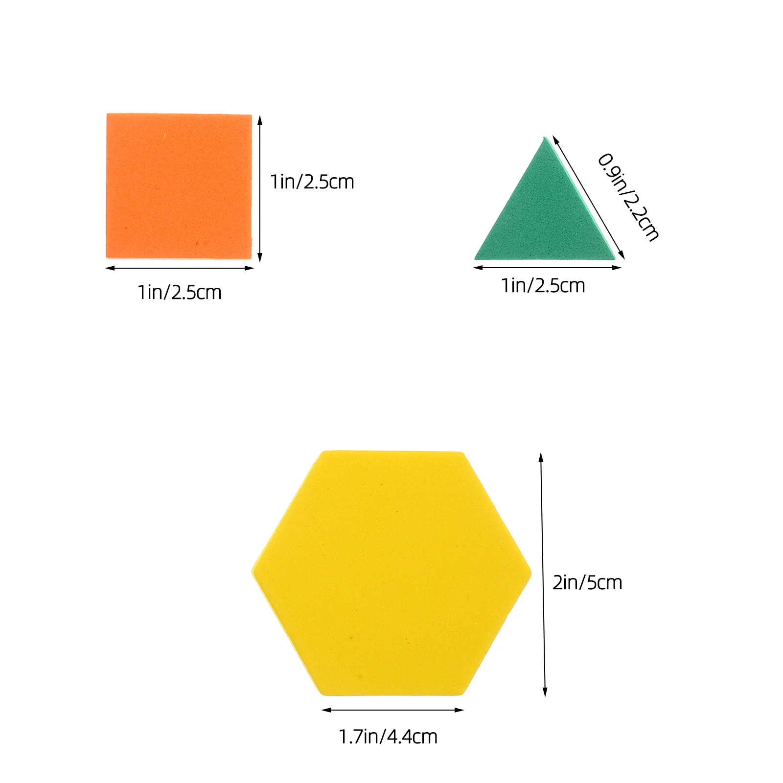 64 шт., красочные блоки из пенопласта Eva геометрической формы для классов, дошкольников, дома, школы, обучения математике, манипуляции, оптом