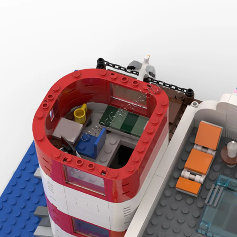 865 Uds casa calle faro y tablero tienda MOC personalizar bloque de construcción Modular diseño creativo modelo DIY montaje juguete para regalo