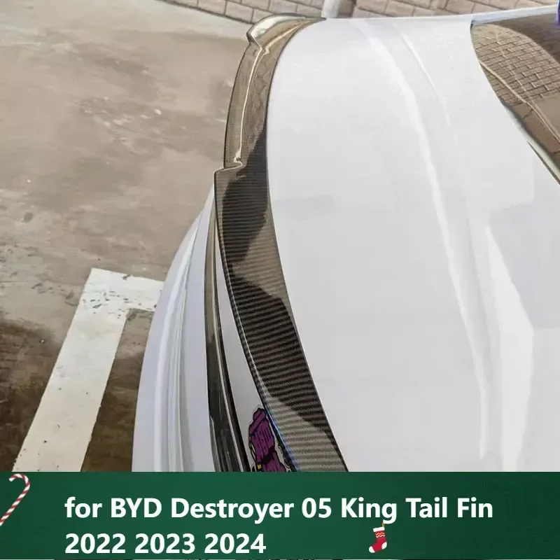 

Новый! Черный спойлер для BYD Destroyer 05 King Tail Fin 2022 2023 2024, аксессуары для заднего крыла автомобиля, легкий вес, простая установка