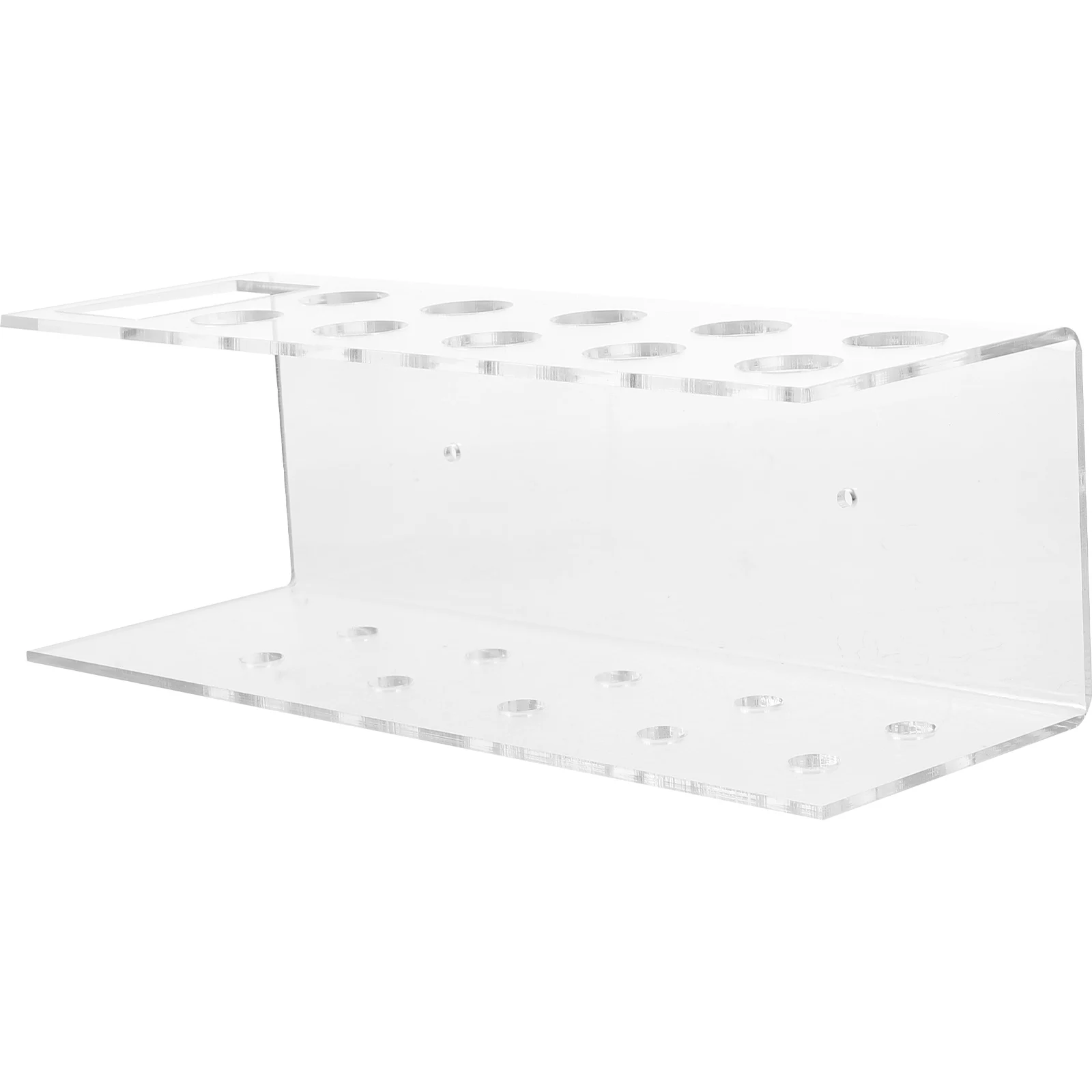 

10 Holes Marker Holder Acrylic Pen Storage Office Desk Organizer Clear Rack Sturdy Portable School Stationery