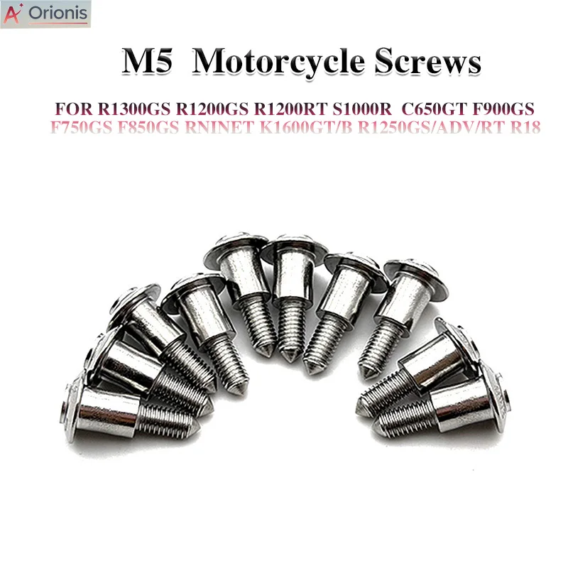 

Motorcycle M5x20 Stainless Steel Screws For BMW R1300GS R1250GS R1200GS R1200RT S1000XR/RR C650GT F850GS F750GS RNINET K1600GTL