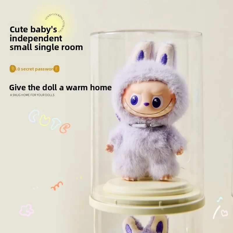 4th Generation Mini Labubu Doll Display Box Display Cabinet Hot Sale Simple Transparent Dustproof Blind Box Storage Box