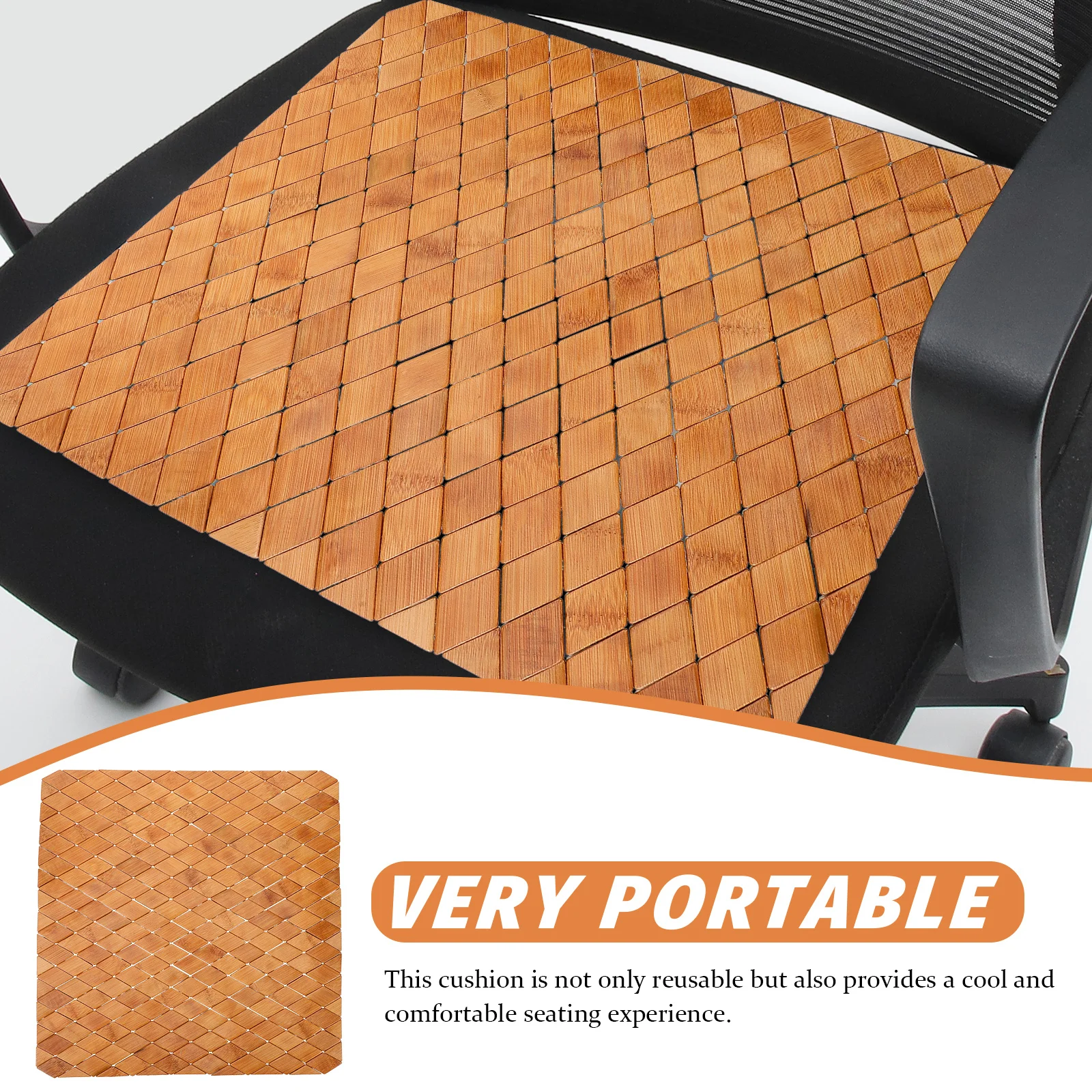 

Bamboo Cushion Summer Cool Seat Mat Breathable Elegant Fit Various Chair Styles Small Seat Cushion Bamboo Chair Pad