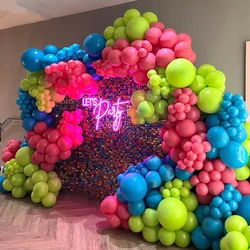 Multi color latex balloon arch kit,used for summer themed decoration,wedding,birthday parties,indoor and outdoor room decoration