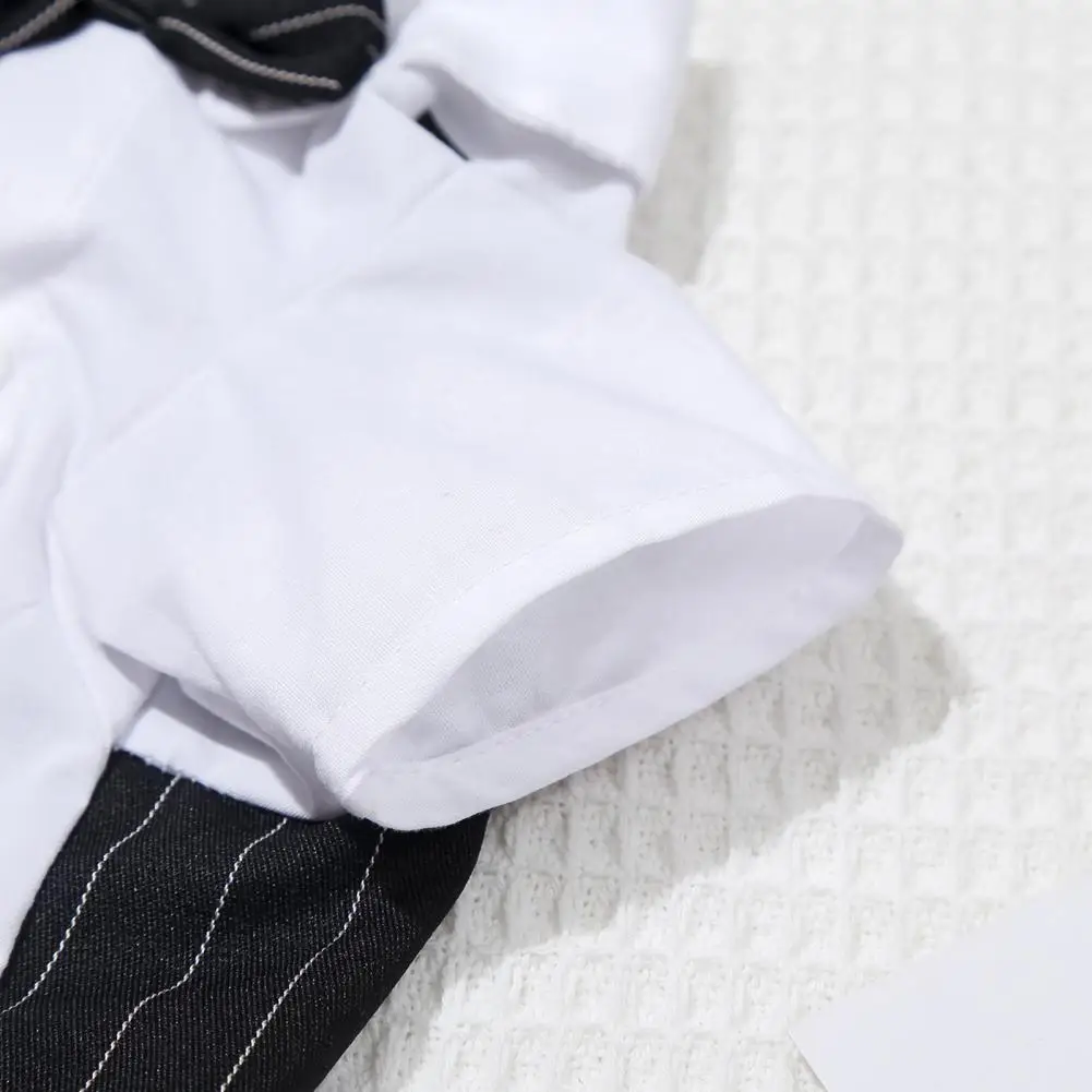 Pet Shirt Bow Tie Lapel Collar Formal Style Dog Shirt Pet Tuxedo Clothes Bowknot Graduation Clothing Gentleman Prince Wedding