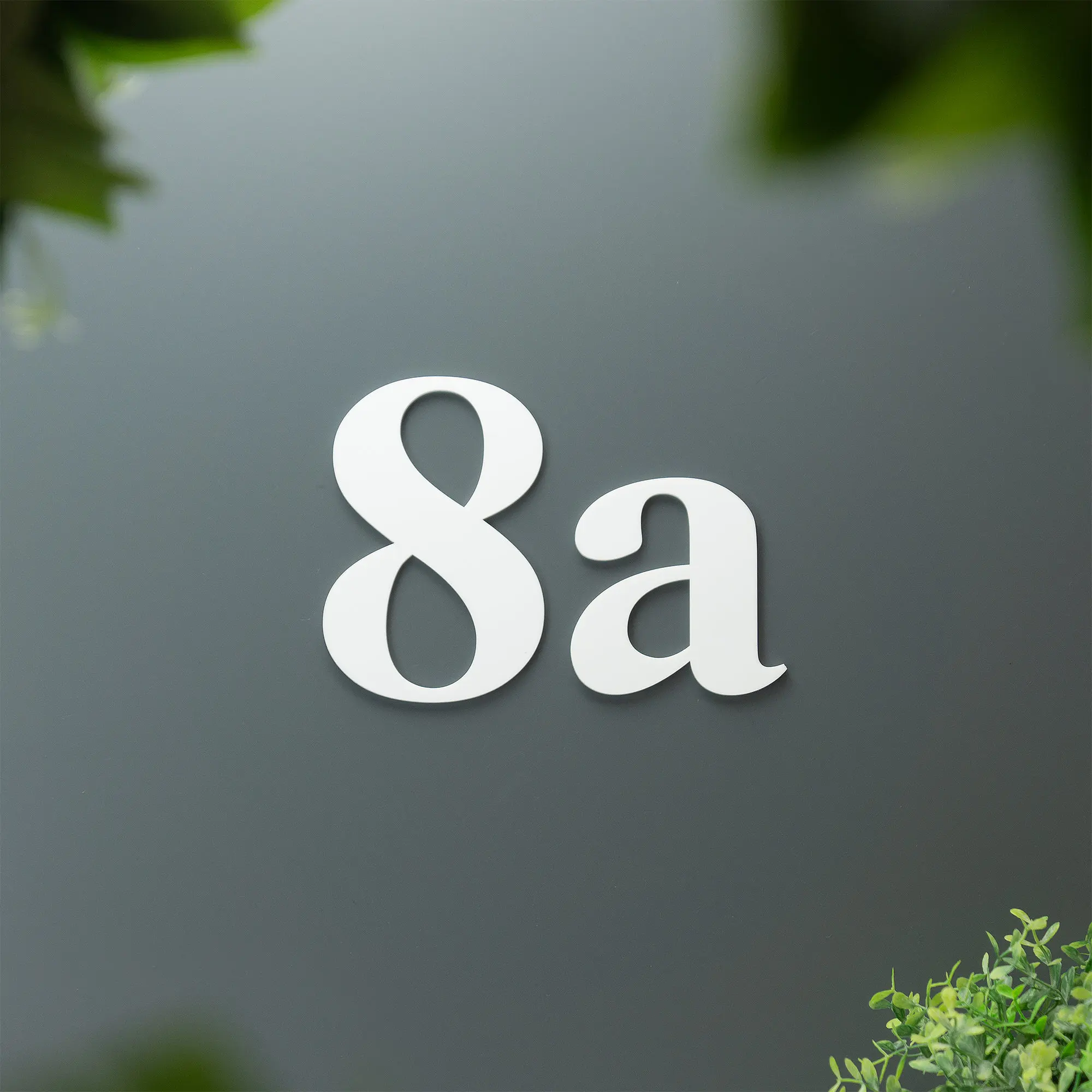 Modern House Numbers Matte and Gloss Finishes Gold Black Silver Outdoor Floating Digital Mailbox Sign Multiple Sizes Available