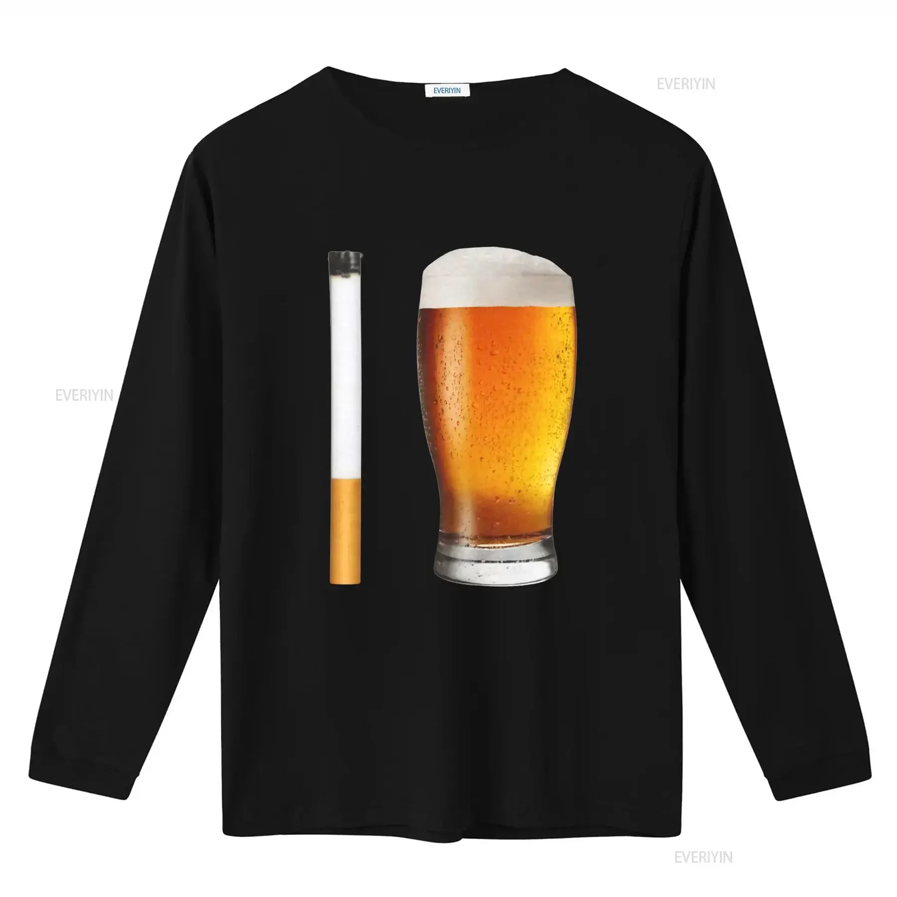 Cigarette and Beer Lover T Shirt Perfect for Bars College Parties Social Events Fun Going Out  vintage Washed