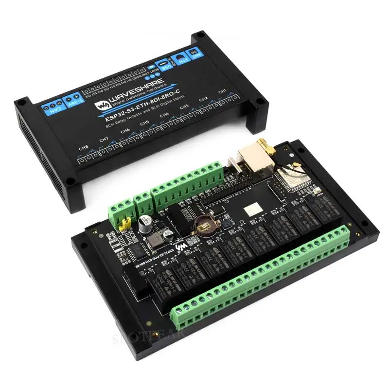 ESP32-S3 산업용 8채널 릴레이 IOT LAN WiFi/블루투스/CAN/RJ45 이더넷/POE