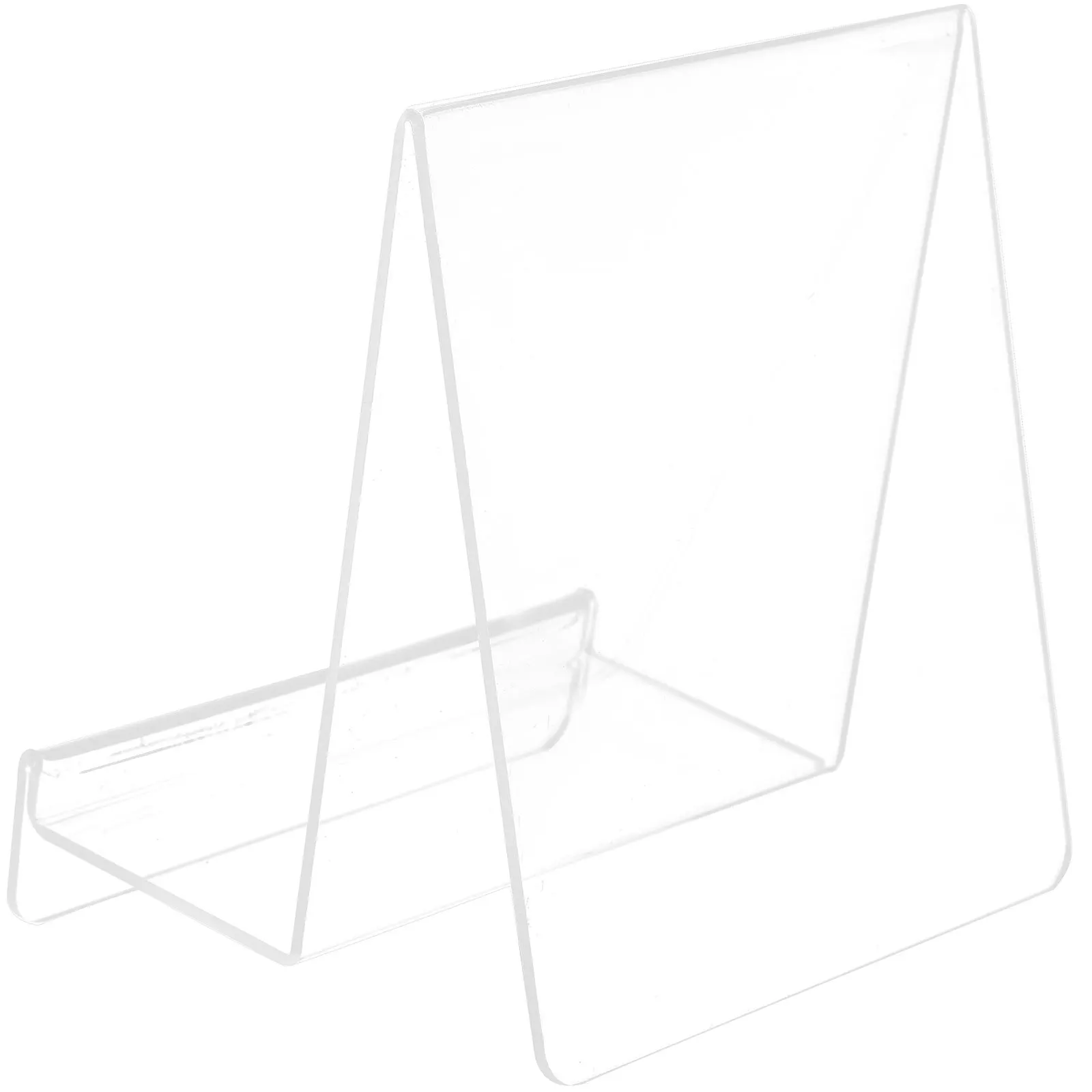 Clear Acrylic Book Display Stand for Records Books Cds Storage Rack Desktop Organizer Home Office Library Decor Easel