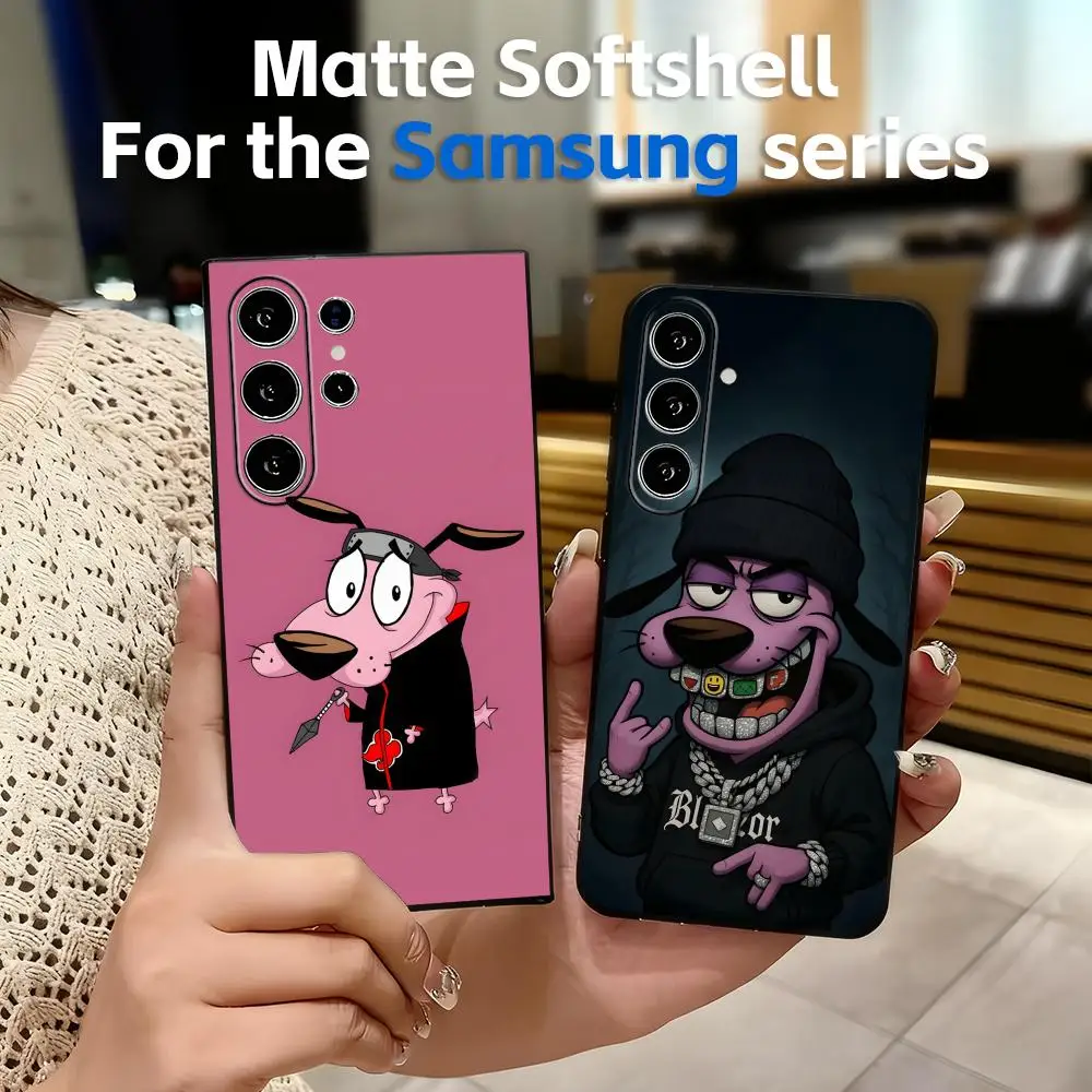 Чехол для телефона Courage the C-Cowardly D-DogS, мягкий черный для Samsung S25 S24 S23 S22 S21 S20 Plus Ultra Note20