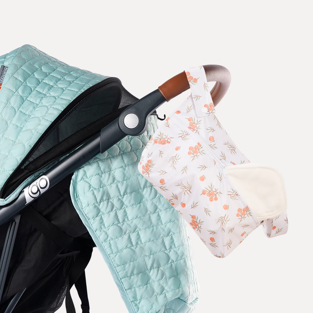 Happyflute Waterproof Reusable Baby Diaper Bags With Zipper 20*30cm  Diaper Pods For Cloth Diaper And Nappy