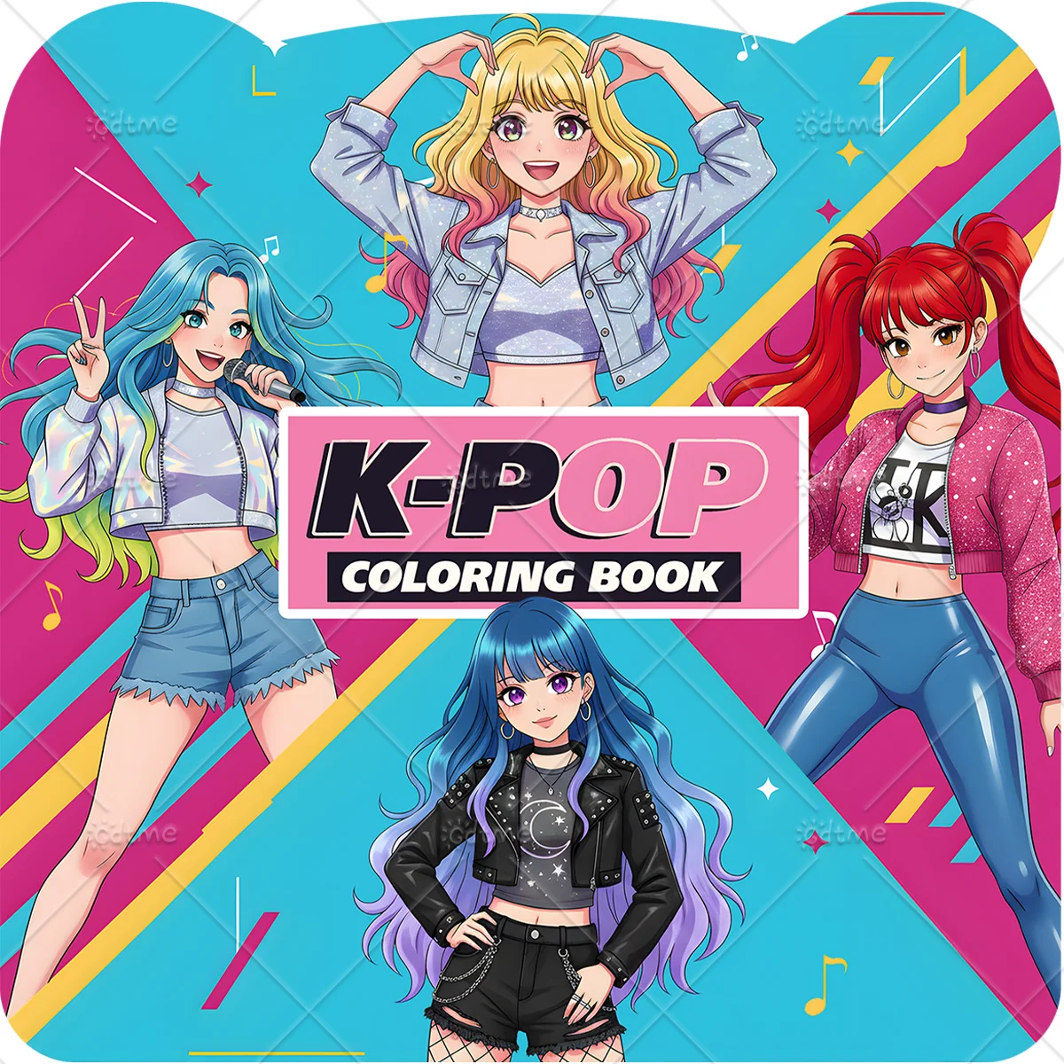 K-POP Coloring Book for Adults Cute Cozy Daily Activities Irregular Patterns for Relaxation (Cozy Spaces Coloring)