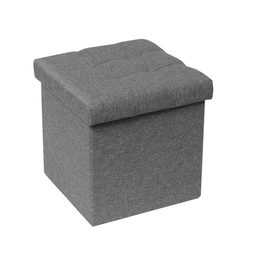 AHOME Folding Storage Ottoman Storage Cube Seat Memory Foam Foot Rest Stool For Small Folding Stool Space Saving