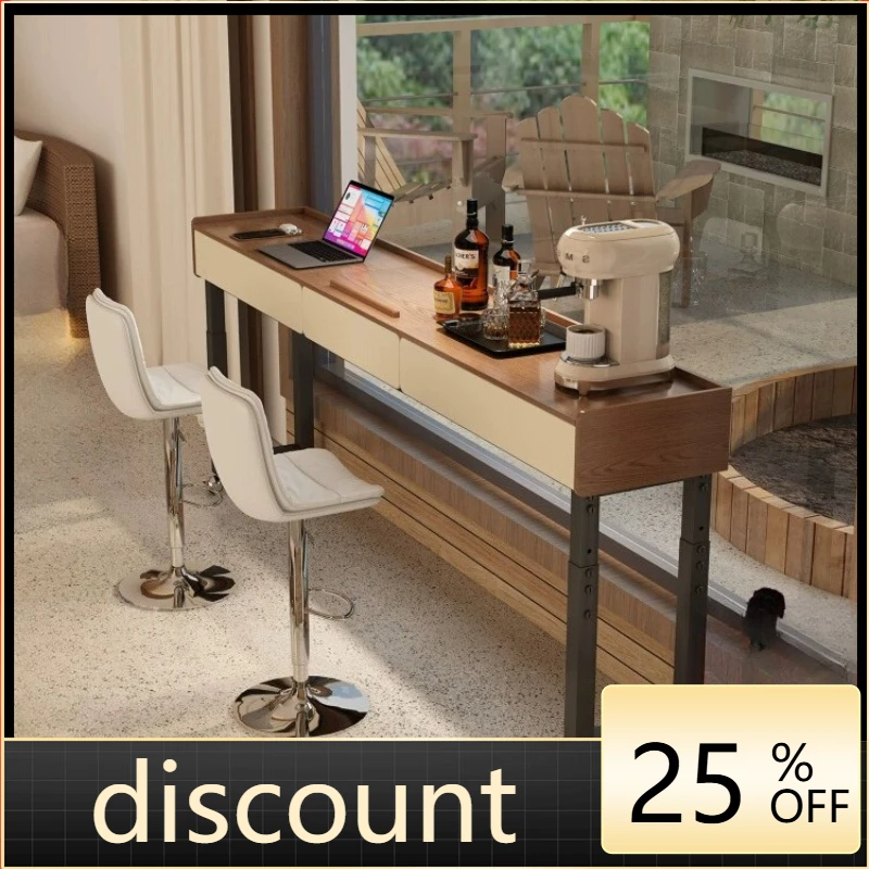 LH household long table balcony window integrated movable liftable living room high table