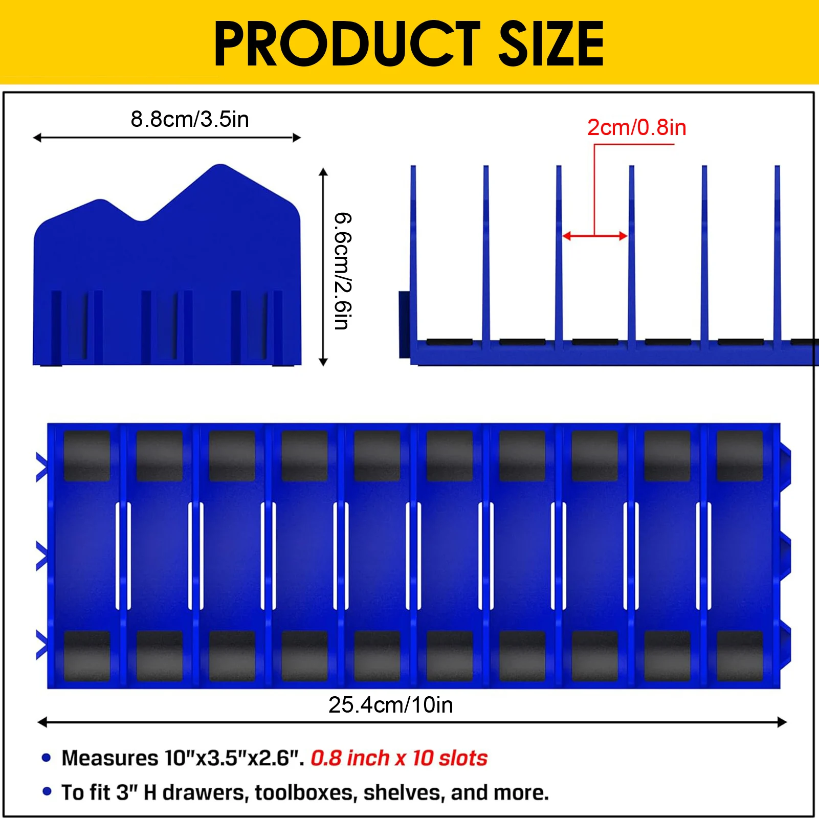 10-Slot Pliers Cutters Organizer Tool Drawer Toolbox Organizer Storage Racks for Household Tool Storage