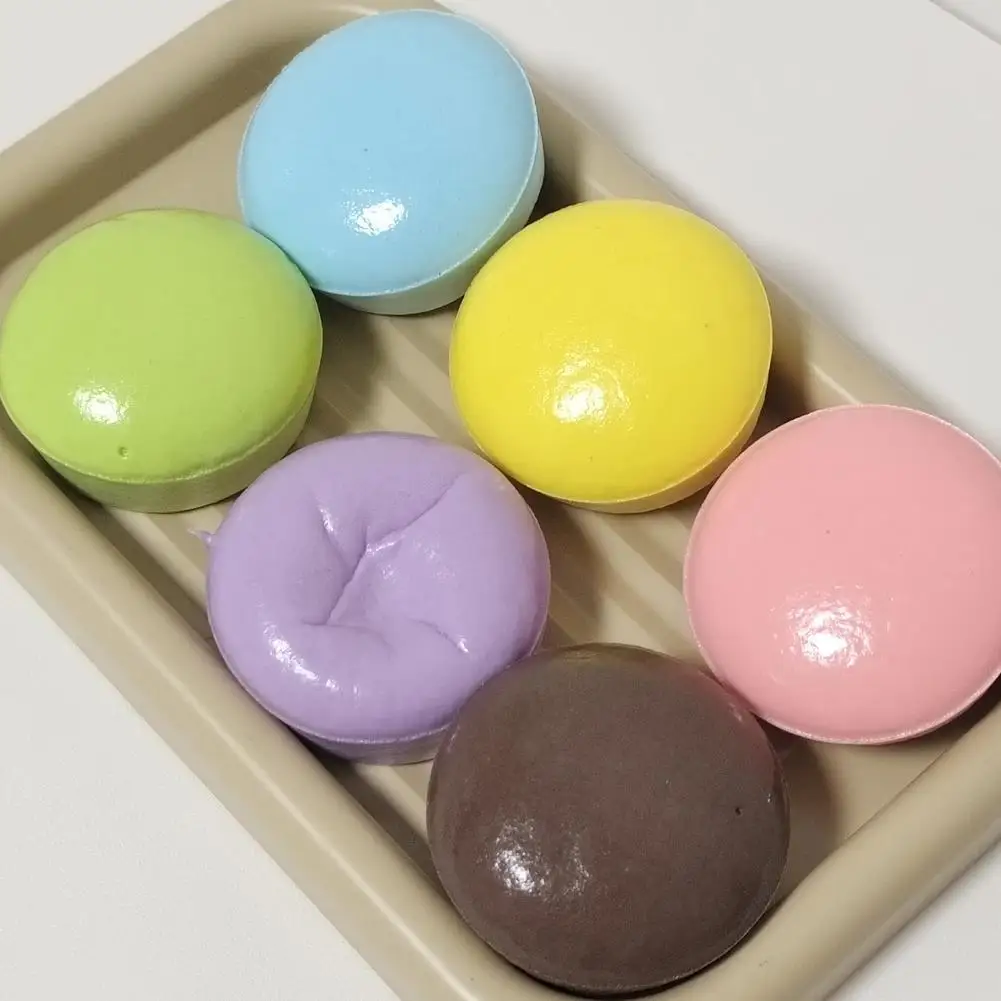 Purple Soft Potato Pinch Toy Fun Custard Bun Sticky Small Cake Anxiety Relief Decompression Toys Sensory Calming Toys