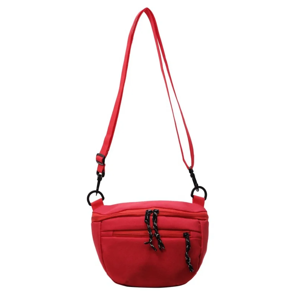 

Korean Style Nylon Half Moon Bags Large Capacity Color Contrast Dumpling Shoulder Bag Adjustable Strap Waterproof