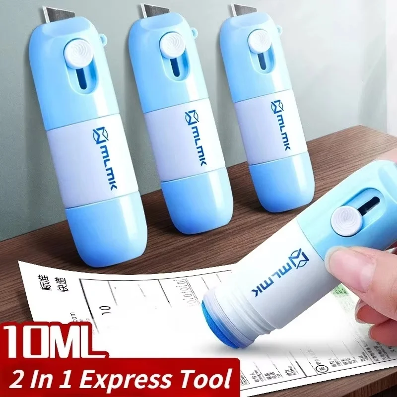 

2 In 1 Thermal Paper Correction Fluid Parcel Box Opener Tool Durable Thermal Paper Data Cover For Delivery Label Privacy Cover