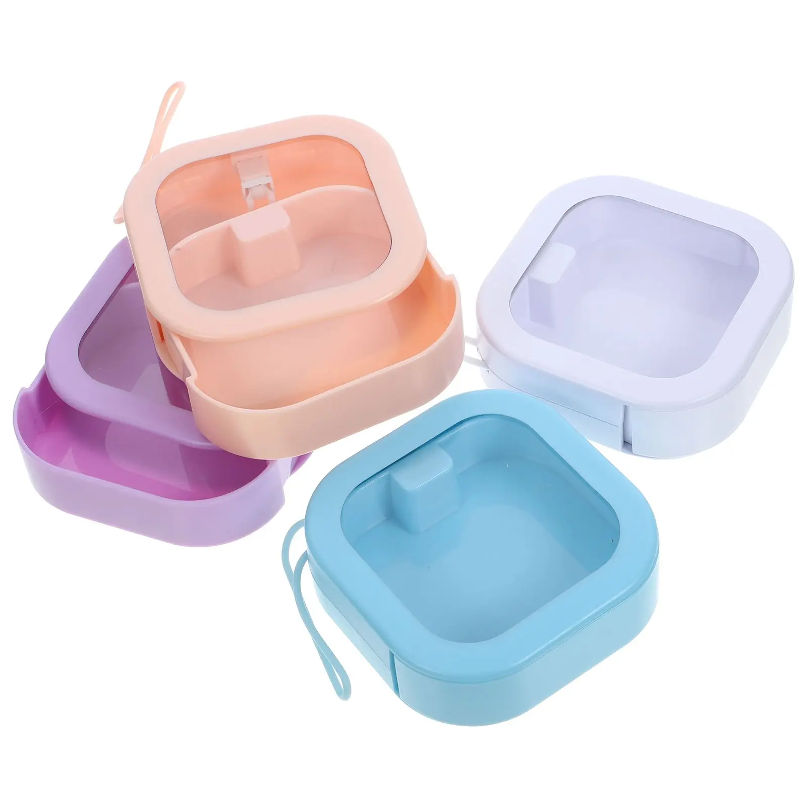 

4 Pcs Hair Accessories Organizer Portable Jewelry Box Storage for Hairpins Scrunchies Clips Tie Holder PP Material Small Travel