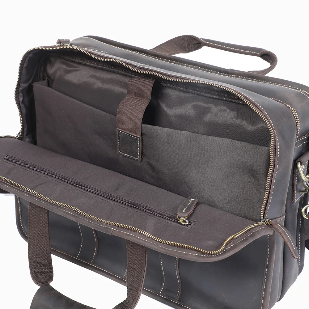 S.WORKER Premium Echtleder Business-Handtasche 16" Laptop Vintage Herren-Aktentasche für Arbeit & Reisen – Detail 19