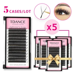 TDANCE-extensiones de pestañas en forma de YY, pestañas suaves de doble punta, Cilios, malla suave de visón falso, YY, 5 fundas