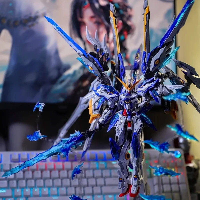 ZZA 1/100 Scale Robot Toy Assembly Model Flame-On Alloy Skeleton Special Features Mecha Collectible Action Figure