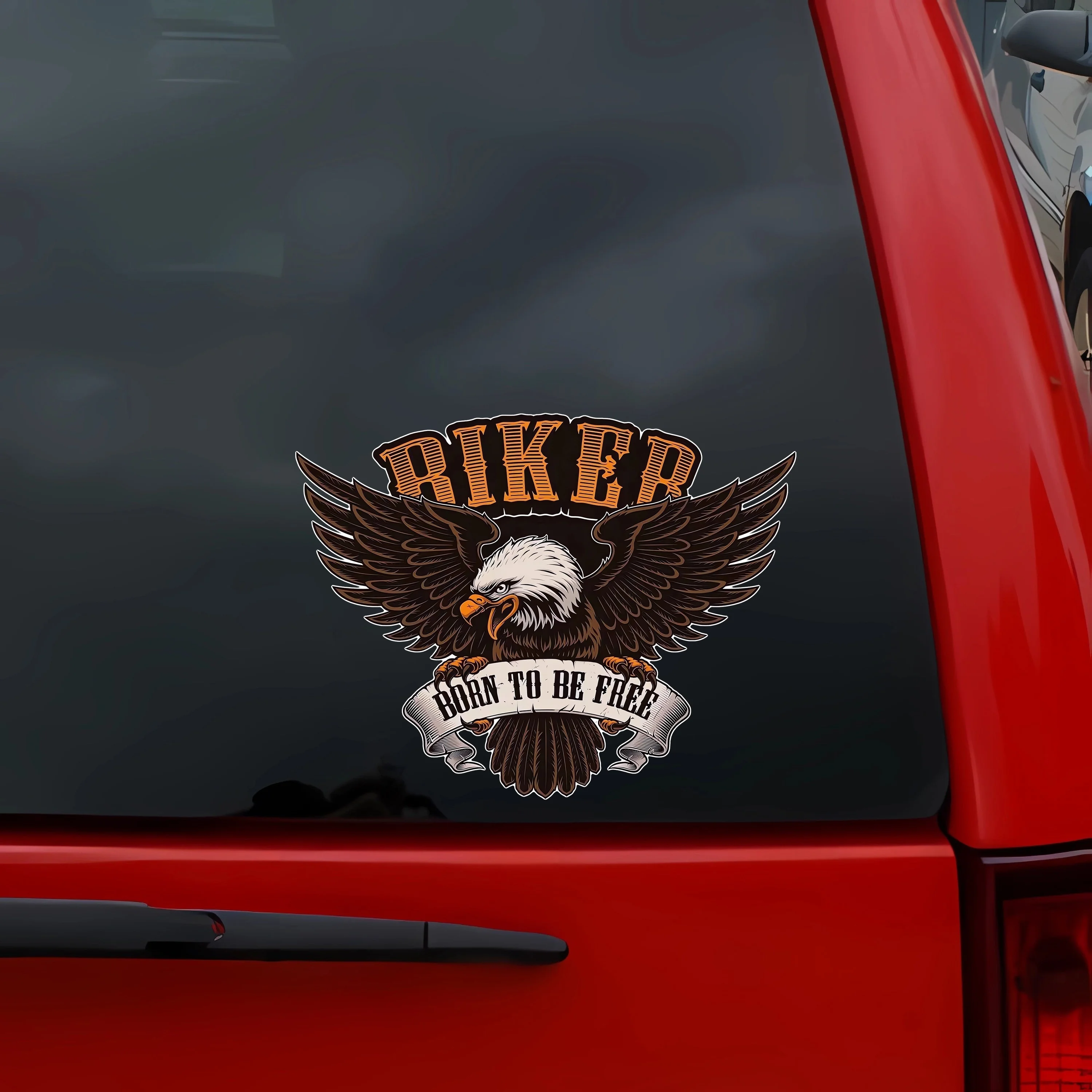 Biker Eagle Wings Feathers Motorcycle Car Reflective Sticker Decal