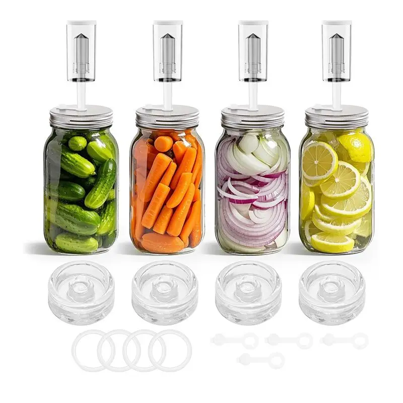 ABWZ-Fermentation Kit For Wide Mouth Mason Fermentation Jar,Pickling/Sauerkraut Kit For Mouth Mason Ja(Jars Not Included)