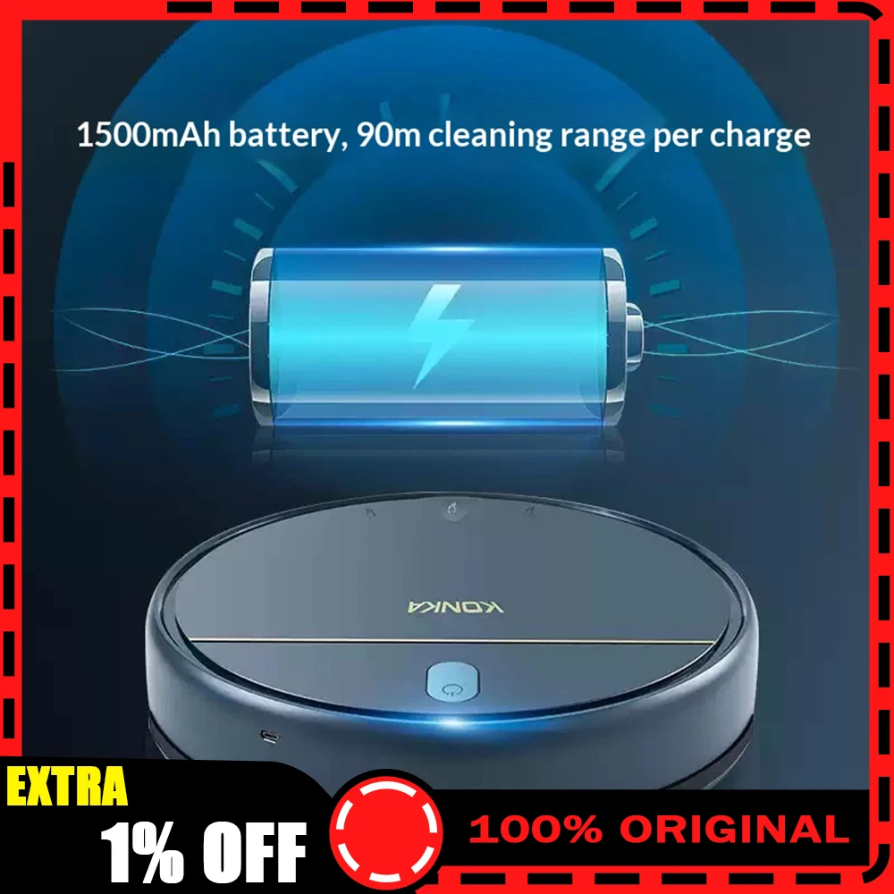 KANKA KC-VS53 Sweeping Robot Vacuum Intelligent Planning Path Robot Vacuum Cleaner Obstacle Crossing Gather Two-sided Brush