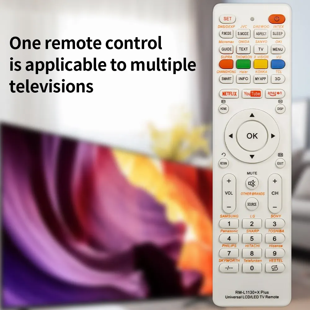 Universal RM-L1130+X Replacement Remote Control for Television TV RM-L113+12 RM-L1130+8