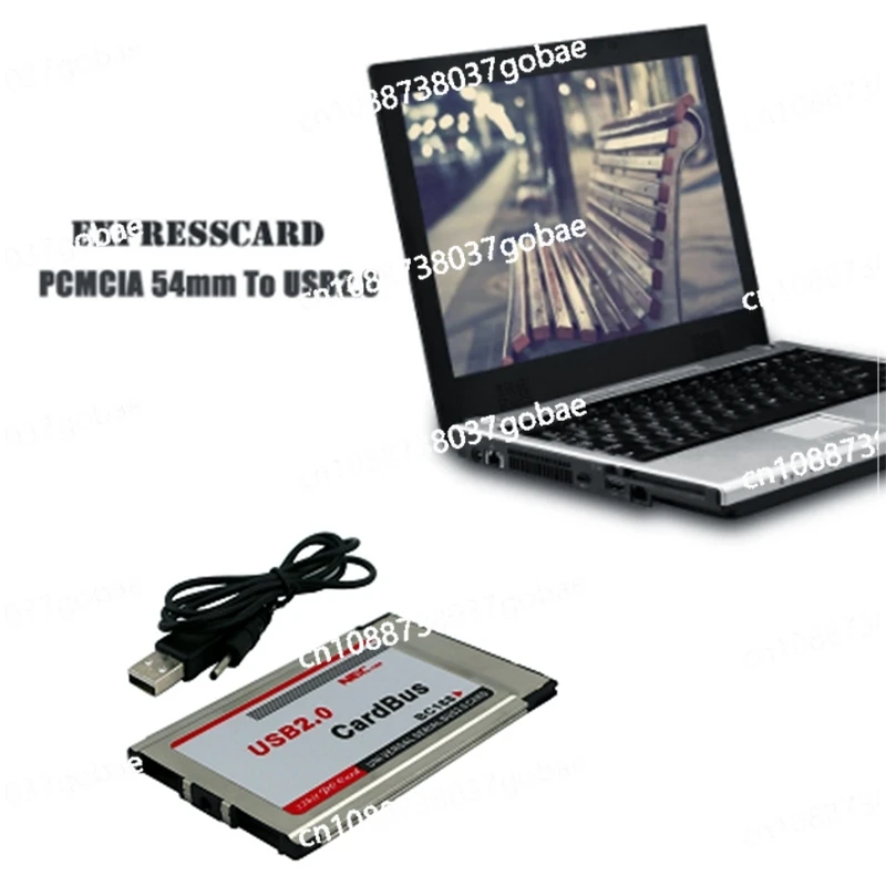 PCMCIA To USB 2.0 CardBus Dual 2 Port 480M Card Adapter for Laptop PC Computer