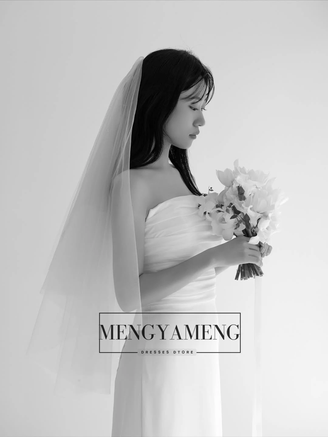 ZHUISHU 심플한 한국 웨딩 드레스 사진 촬영 우아한 스트랩리스 신부 드레스 파티 이브닝 맞춤형