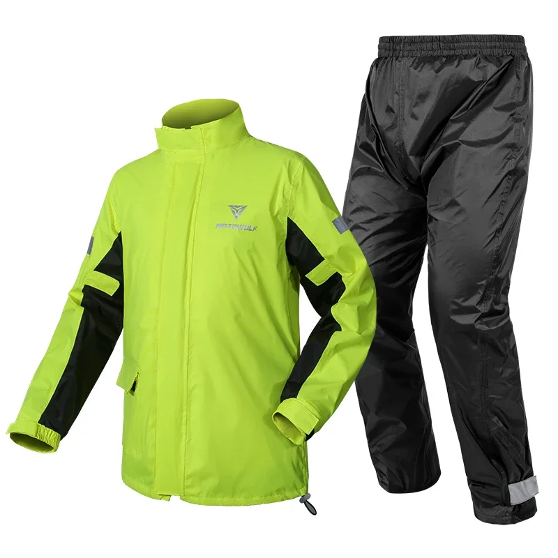 Motowolf Motorcycle Outdoor Riding Split Raincoat Rain Pants Suit Waterproof And Reflective Raincoat For Cycling