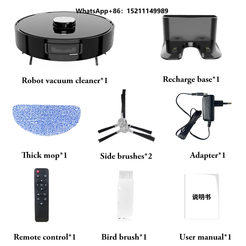 3-in-1 Electric Robot Vacuum Strong 3500Pa Suction