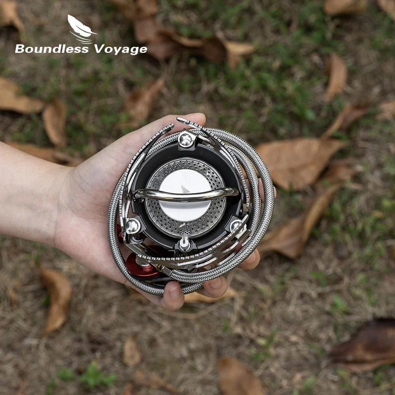 Boundless Voyage 3500W Camp Gas Stove Outdoor Foldable Cooking Kit Camping Food Cooker Portable Lightweight High Power Stove