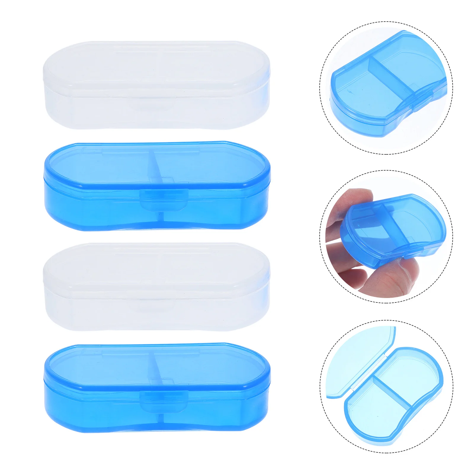 6Pcs Medicine Cabinet Storage Organizers Travel Cases Household Holders small case portable case small plastic storage container